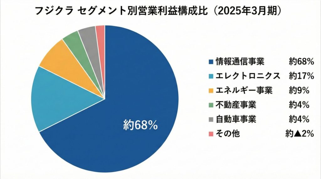 営業利益の約7割を情報通信事業が稼ぐ構造